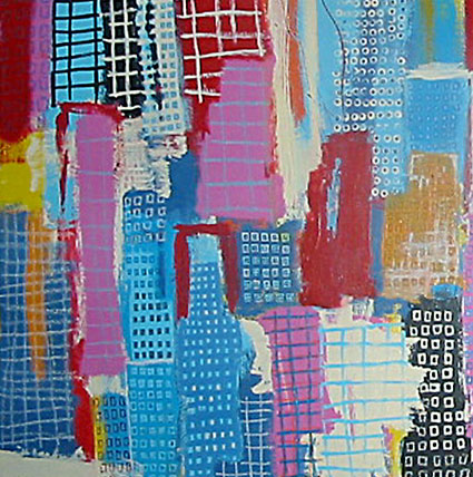 manhattan skyline 2 close up